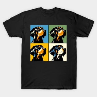 Black and Tan Coonhound Pop Art - Dog Lovers T-Shirt